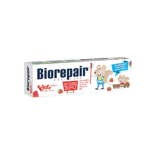 Biorepair Kinder, von 0 bis 6 Jahren, mit Erdbeerextrakt - 4 Packungen Ă 50 ml