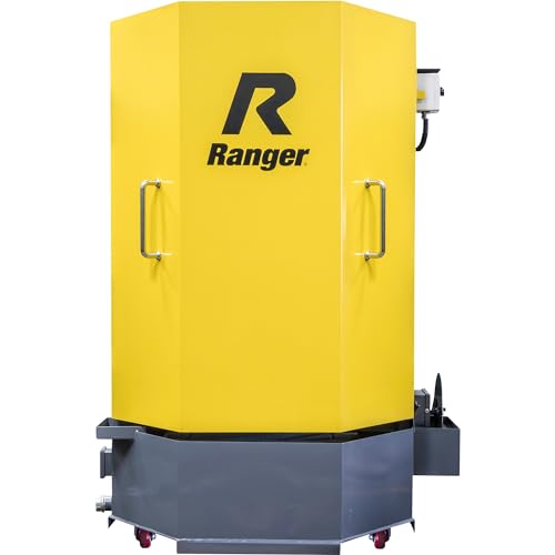 Ranger Powerful 50 Gallon Tank 70 GPM Pump Professional Spray Washer Cabinets w/Skimmer Simple Operating Vehicle Parts Cleaner Deluxe Dual Heaters & Low Water Shutoff Convenient Tank Drain