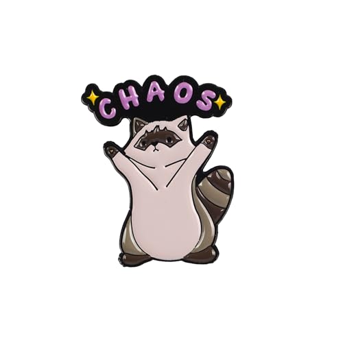 Raccoon Lover Enamel Pin, Funny Chaos Trash Panda Brooch Badge, Funny Gift For Raccoon Lover Animal Enthusiast, Trash Eater Brooches, Hilarious Trashy Decorative Pin Jewelry Accessories