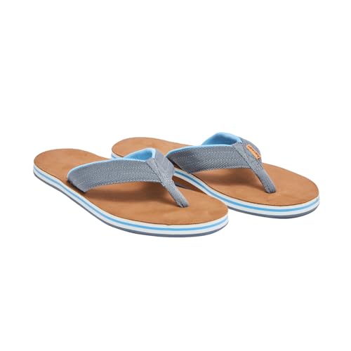 Image of Hari Mari- Scouts- Men's Nubuck Leather Flip Flops With Nylon Webbing Strap- No Break Ins, Firm Arch Support, and Beveled Edge to Reduce Tripping