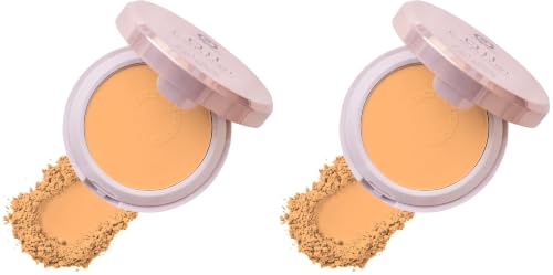Image of Colors Queen 2-in-1 Oil Control Compact Powder with SPF-15 - 03 Beige, 20g | Long Lasting & Lightweight | Matte Compact Powder for Face Makeup with Free Applicator Puff (Pack of 2)