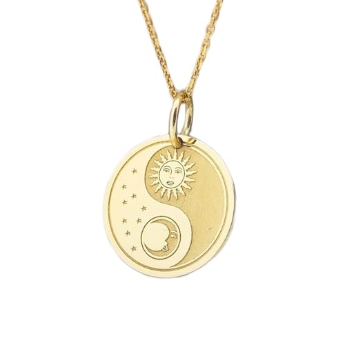 Pendentif Yang en argent 925 haut de gamme LKBEADS avec finition or fin