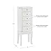 Powell Furniture Jewelry Armoire, White, 13