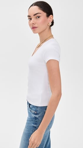 L'AGENCE Women's Brynlee Short Sleeve Scoop Neck Tee4