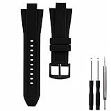 Adwoa Silicone Rubber Watch Band Strap Replacement for Michael Kors - 13x29mm Watch Band Compatible with MK8380 MK8356 MK8295 MK9020