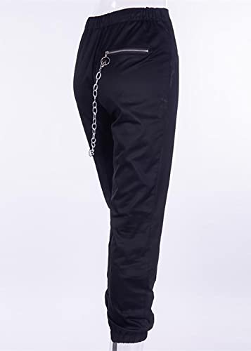 Womens High Waist Jogging Pants with Multi Zipper Lightweight Sweatpants Casual Relaxed Fit Trousers3