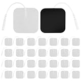 Kissmii 30 StüCk 5 X 5 Cm Elektrodenpads, Selbstklebende Ersatzpads für Tens-Akupunktur-Elektrotherapie, EMS-MassagegeräT-Stimulator