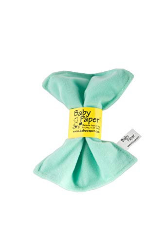 Image of Baby Paper Crinkle Sensory Toy & Teether, Mint, Non-Toxic Washable Gift