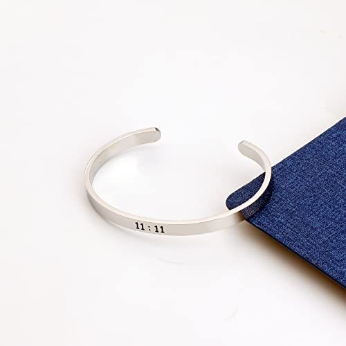 Detailed 11:11 Angel Wing Cuff Bracelet Make A Wish Jewelry (11:11 cuff)3