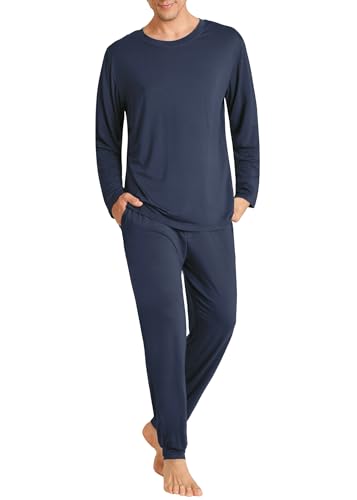 Latuza Men's Viscose Sleep Shirt Jogger Pajama Pants Lounge Set