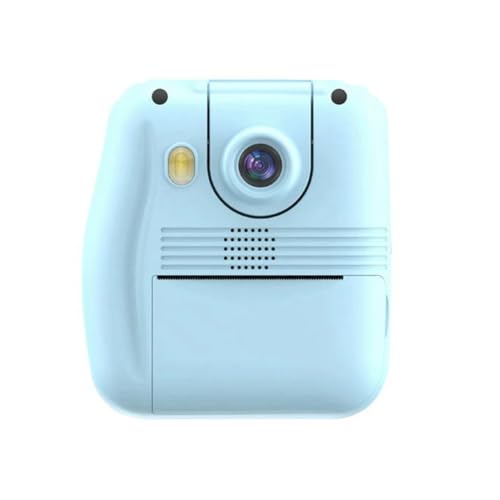 Buhdjfnke Impresora Portátil para Niños con Lente Abatible, Papel Térmico, Pegatinas, Mini Impresoras Multifunción, Digital, Pequeña, SLR, Color Azul