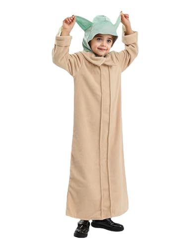 Yearsahrk Costume d'étoile pour bébé - Costume mandalorien Yod Alien avec chapeau - Pour carnaval, Halloween, cosplay