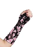 Luarisgur Arm Cast Cover Cherry Blossoms Cast Scratcher for Arm Sleeve Pink Arm Cast Protector Adult Elastic Arm Cast Sleeve Arm Wrist Elbow Protection Cover Size S