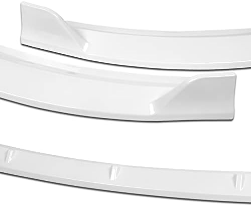 3PCS Front Bumper Lip Kit fit for compatible with 2014-2019 Ford Fiesta, STP-Style Splitter Trim Protection Spoiler, Air-Dam-Chin-Diffuser (Painted White)