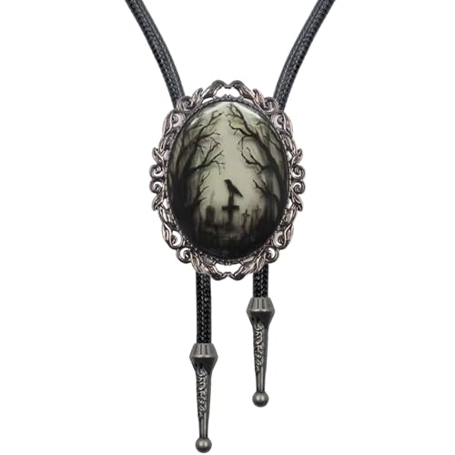 Image of PEARLY JUN Bolo Tie for Women Men Flower Rose Western Cowboy Brown Leather Country Style String Vest Gifts