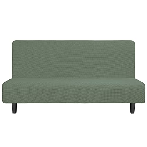 Image of Easy-Going Stretch Large Futon Slipcover Armless Futon Cover Greyish Green
