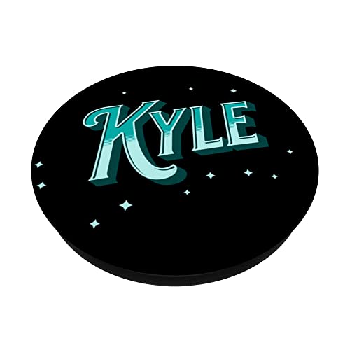Kyle Name Personalised PopSockets Swappable PopGrip, Black - Image 2