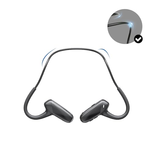 XCYZRY Auriculares de oreja abierta, Bluetooth 5.3, auriculares inalámbricos de conducción de aire, sonido premium, IPX6 impermeable, llamada clara, auriculares ligeros de 17 g para correr, ciclismo,