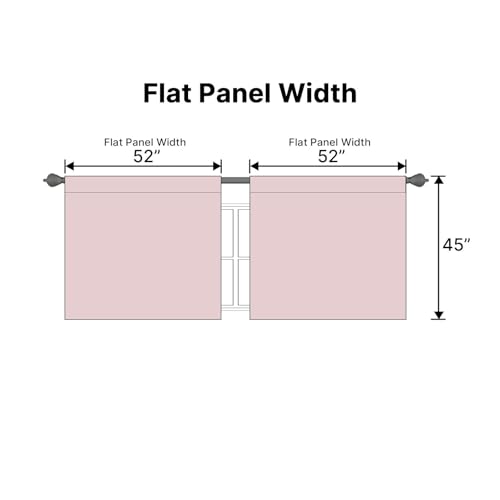 Image of H.VERSAILTEX Blackout Curtains Thermal Insulated Window Treatment Panels Room Darkening Blackout Drapes for Living Room Back Tab /Rod Pocket Bedroom Draperies (2 Panels, Baby Pink, 52 x 45 Inch)