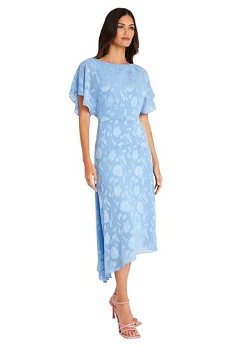 Image of Maggy London Women's Flutter Sleeve Burnout Midi Dress for Women | Semi Formal Dresses | Wedding Guest Dresses for Women