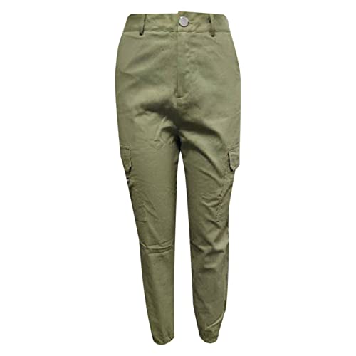 Women's Stretchy Tactical Cargo Pants High Waisted Casual Joggers Plus Size Skinny Trousers Cargo Pants with 6 Pockets3