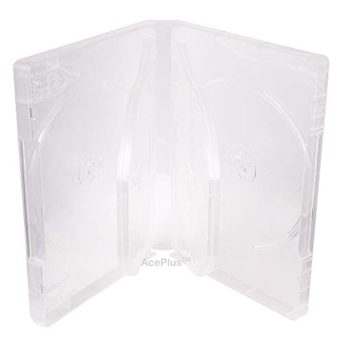 AcePlus 5-pk Super Clear DVD Cases for 6 Discs; 26mm Thickness with Clear