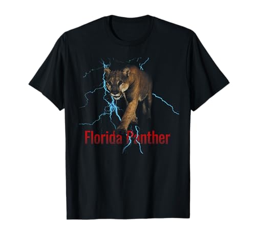 Florida Panther Lighting Endangered Florida Animal T-Shirt