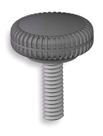Knurled Knob, 3/4, 1/2 in, 5/16-18, 1 in