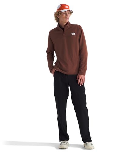Image of THE NORTH FACE mens Cedar Trail Grid Fleece Quarter Zip Jacket | Cold Weather Top With Durable, Reinforced Bindings