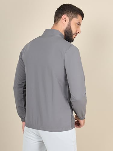 Image of TECHNOSPORT Men's Solid Polyester Techno Lite Jacket With SPF50+ And Microbial Properties
