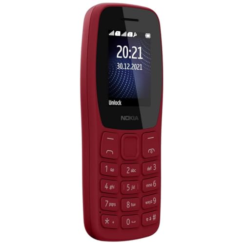 Image of Nokia 105 Plus Dual SIM, Keypad Mobile Phone with Wireless FM Radio, Memory Card Slot and MP3 Player | Red