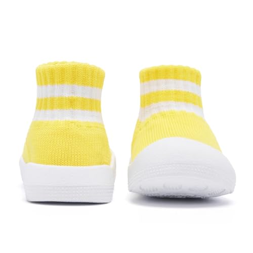 Image of Eashi Baby Boy Girl Non-Skid Indoor Infant Walking Shoes Breathable Warm Elastic Sock Shoes with Memory Sole Protect Toes Outdoor Sneakers