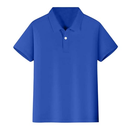 Poloshirt Jungen 164/170 Blau Kurzarm Polohemd Kinder Polo T...