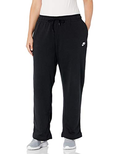 Nike Women's NSW Open Hem Fleece Pant Varsity Plus, Black/White, 2X