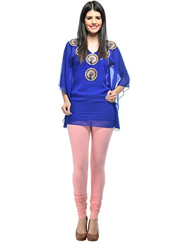 Image of Frenchtrendz Women's Cotton Spandex Stretchable Mid Rise Slim Fit Churidar Leggings Pull On