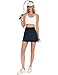 LOMON Womens Skort Mini Tennis Skirt with Pockets Shorts Golf Athletic Skirts High Waisted Stretchy Skorts Casual Workout Outfit (Navy Blue, S)