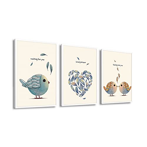 ZZZYM Leinwanddruck mit Vögeln, für Schlafzimmer Cover