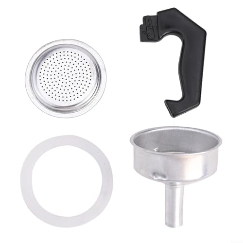 Mejora tu olla Moka con mango de repuesto, junta, embudo y accesorios de filtro (1 taza)