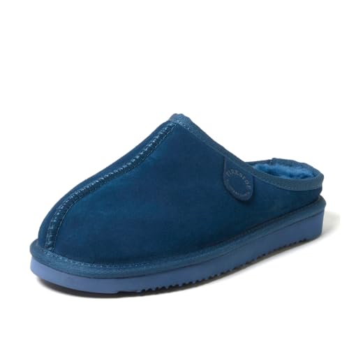 Image of Fireside by Dearfoams Women's Greta Genuine Shearling Clog Slippers, 100% Natural Suede Clogs for Outdoor & Indoor