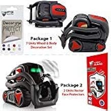 IPG for Vector Robot Face Screen Guard Decoration KIT Protector from Unexpected Attacks of Kids and Pets.Include Wheels&Body Set 7 Units Decals+2 Units Screen Protector Red