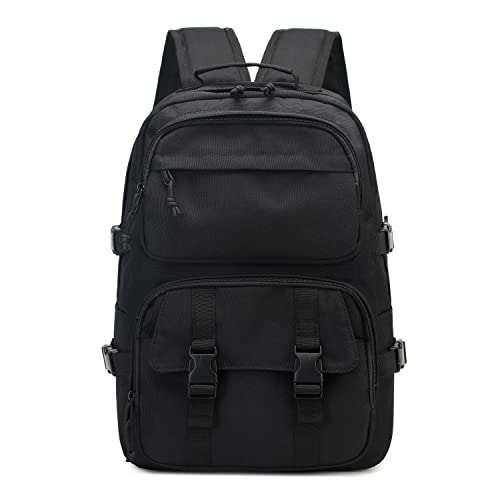 Lightweight 15.6 inches Laptop Backpack, Water Resistant, 12 Pockets College Backpack, Black3