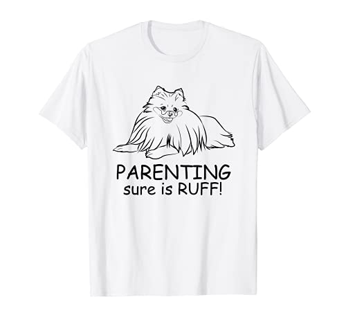 Pomeranian Dog Love-r Cute Funny Dog Mom T-Shirt, White