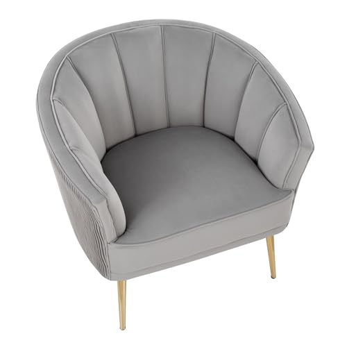 Sillón Plegable Terciopelo Plateado miniatura 6