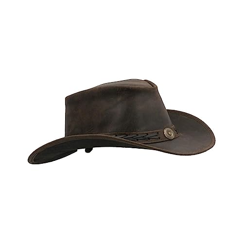 Walker and Hawkes - Leather Cowhide Outback Antique Hat