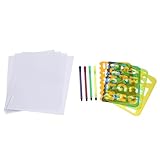 OUNONA 字母数字形状画板尺子 向け学習用プラスチック定規 グラフィティ用アルファベット数字テンプレート お絵かき補助ツール かわいい