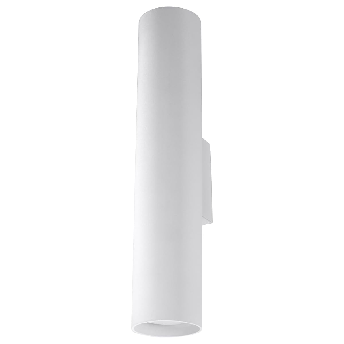 SOLLUX lighting Lagos 2 Aplique | Diseño Moderno Con Pantalla Cilíndrica, Estilo Industrial | Bombilla GU10 Reemplazable, 2 x 40 W | Acero Con Recubrimiento En Polvo, Blanco, 6 x 8 x 30 cm