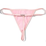 Artsadd Custom G-String Thongs for Women Personalized Letter Name Waist Chain Underwear Panties T-String Body Jewelry Gift (Pink)