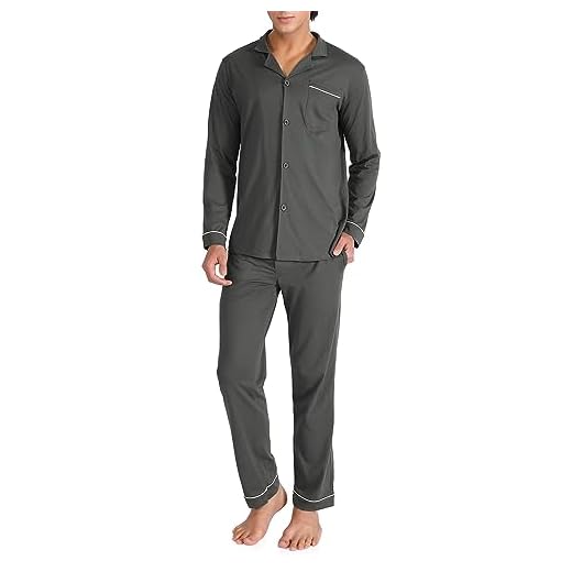 DAVID ARCHY Men's Cotton Long Pajama Set