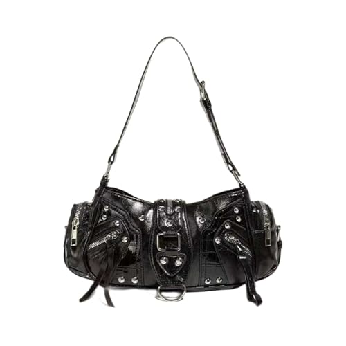 Petit sac à bandoulière noir Y2K idéal pour vos sorties urbaines et usage quotidien