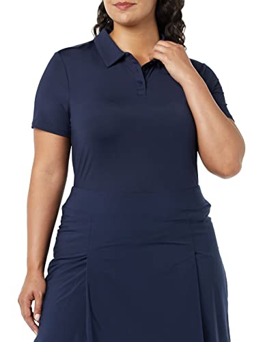 Amazon Essentials Women's Tech Stretch Tennis T-Shirt, Navy, Medium